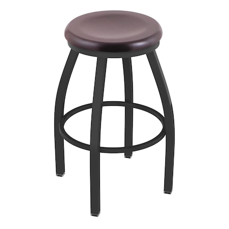 Holland Bar Stool Co 30" Swivel Bar Stool, Pewter Finish, Dark Cherry Maple Seat X802
